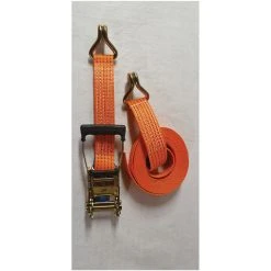 8m 5 Tonne Ratchet Lashing Assembly Rubber Handle With Claw Hooks