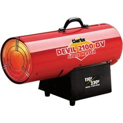 Clarke DEVIL2100DV Dual Voltage 110/230V Gas Heater
