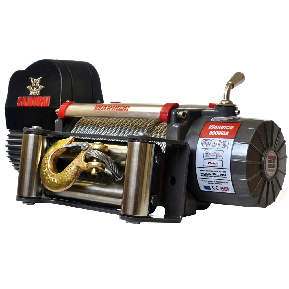 Warrior Samurai 3636kg 24V DC Steel Rope Winch