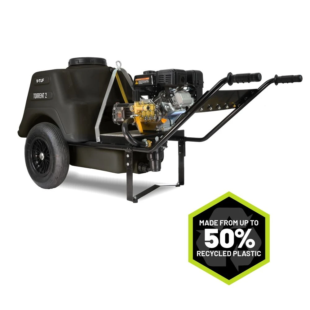 V-TUF Torrent 2 - 7HP 190Bar Petrol Pressure Washer Bowser (150 Litre Tank) - Image 2