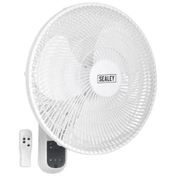 Sealey SWF16WR 16" 3-Speed Wall Fan With Remote Control